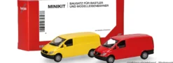 herpa 014243-002 MiniKit MB Vito Kasten 2002 - gelb/rot | 2 Stück | Modellauto Bausatz 1:87