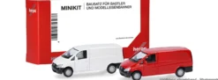 herpa 014229-002 MiniKit MB Vito Kasten 2010 - weiß/rot | 2 Stück | Modellauto Bausatz 1:87