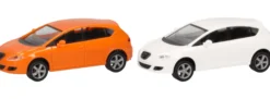 herpa 013970-002 MiniKit Seat Leon - naranja/candyweiß | 2 Stück | Modellauto Bausatz 1:87