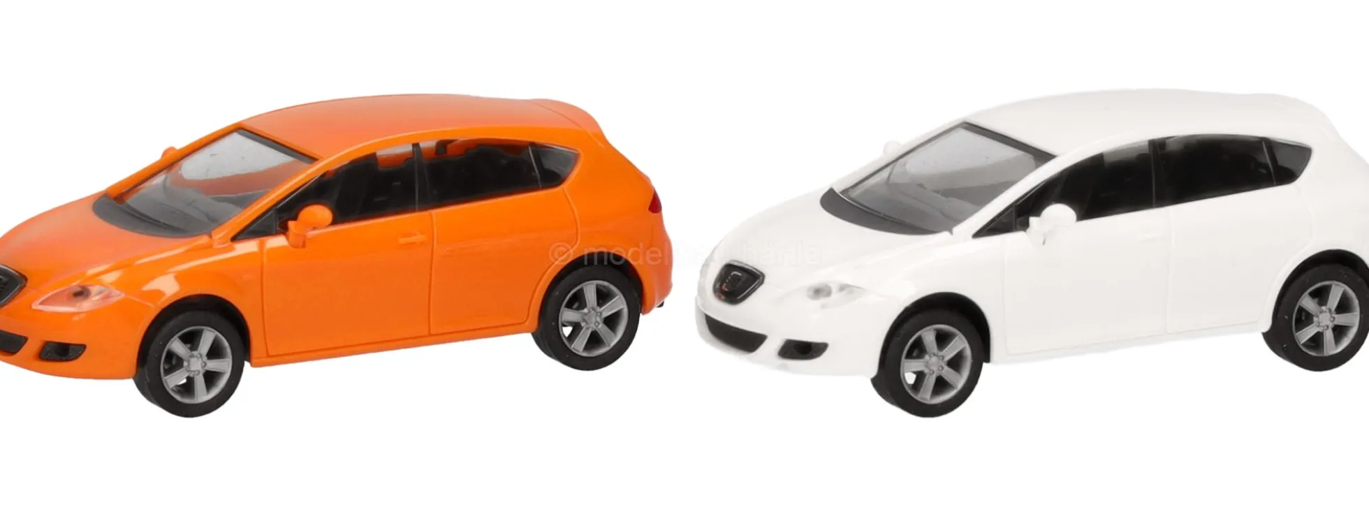 herpa 013970-002 MiniKit Seat Leon - naranja/candyweiß | 2 Stück | Modellauto Bausatz 1:87