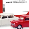 herpa 013901-003 MiniKit Trabant 601 Limousine - weiß/rot | 2 Stück | Modellauto Bausatz 1:87