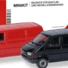 herpa 012386-005 MiniKit VW T4 Kasten - rot/schwarz | 2 Stück | Modellauto Bausatz 1:87