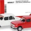 herpa 013918-003 MiniKit Wartburg 353 66 Limousine - weiß/rot | 2 Stück | Modellauto Bausatz 1:87