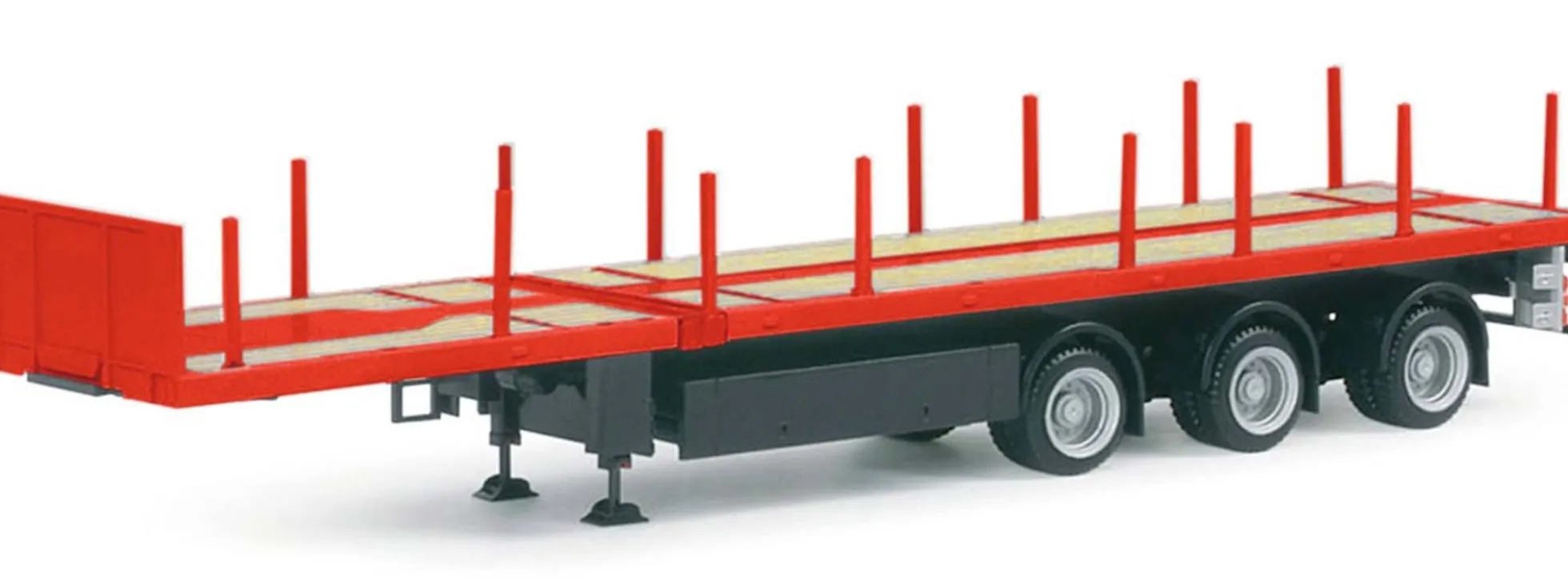 herpa 076050-002 Nooteboom Teletrailer 3achsig rot Auflieger für LKW-1:87