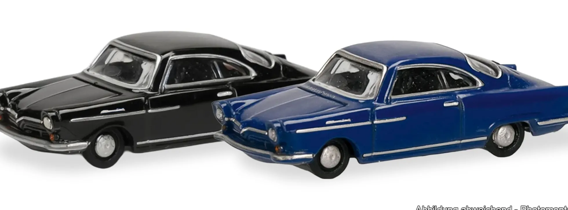 herpa 066921 NSU Sport Prinz - blau/schwarz | 2 Stück | Modellautos 1:160