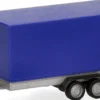 herpa 052627-004 PKW-Planenanhänger 2-achs ultramarinblau | Anhänger-Modell 1:87