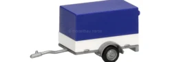 herpa 051576-006 PKW-Planenanhänger blau/weiß | Anhänger-Modell 1:87