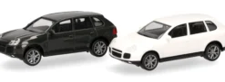 herpa 012836-002 Porsche Cayenne Turbo grün/sandweiß MINIKIT | Modellauto Bausatz 1:87