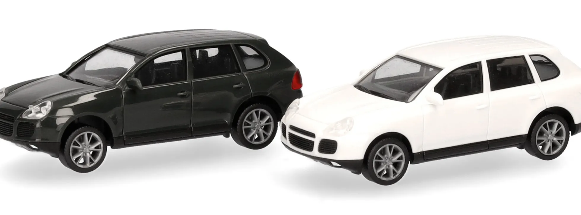 herpa 012836-002 Porsche Cayenne Turbo grün/sandweiß MINIKIT | Modellauto Bausatz 1:87