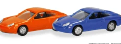 herpa 066945 Porsche 911 - gulforange/maritimblau | 2 Stück | Modellautos 1:160
