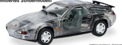 herpa 962285 Porsche 928 S4 - transparent mit silbernen Farbtupfern | Modellauto 1:87