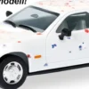 herpa 962278 Porsche 928 S4 - weiß mit Farbtupfern | Modellauto 1:87