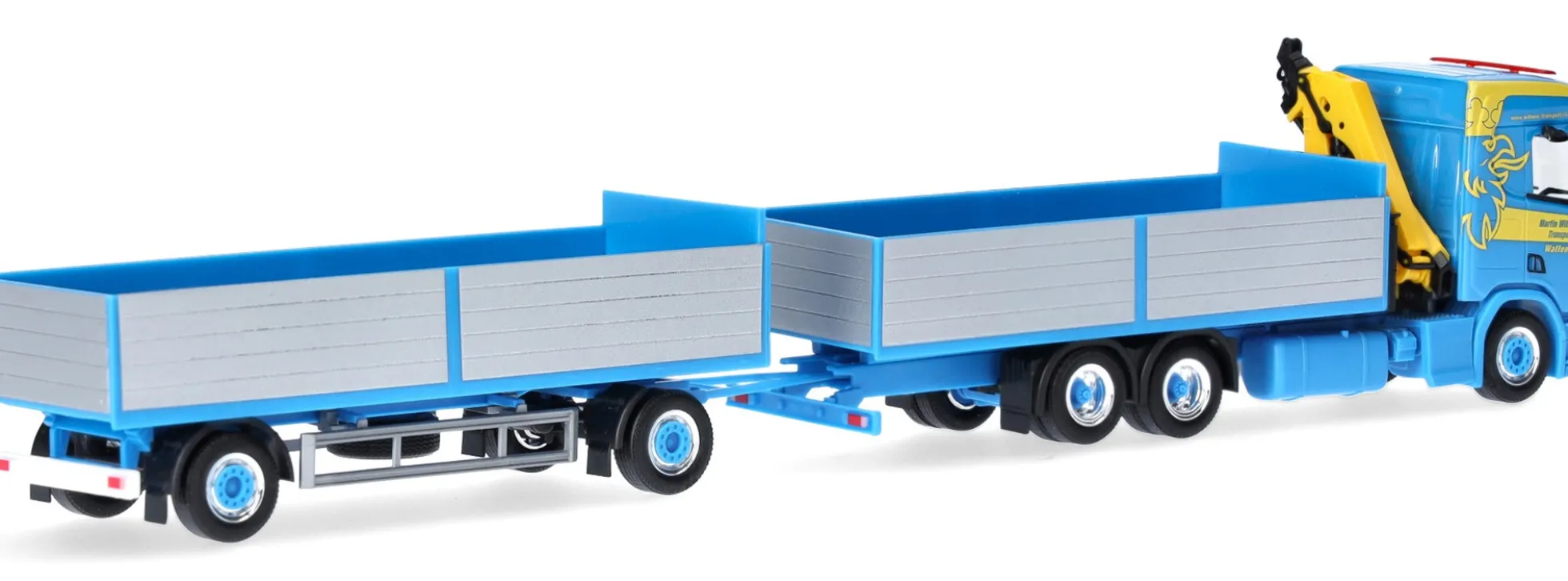 herpa 926072 Scania CR 20 ND Pritschen-Hängerzug mit Laderan - Martin Wittwer | LKW-Modell 1:87