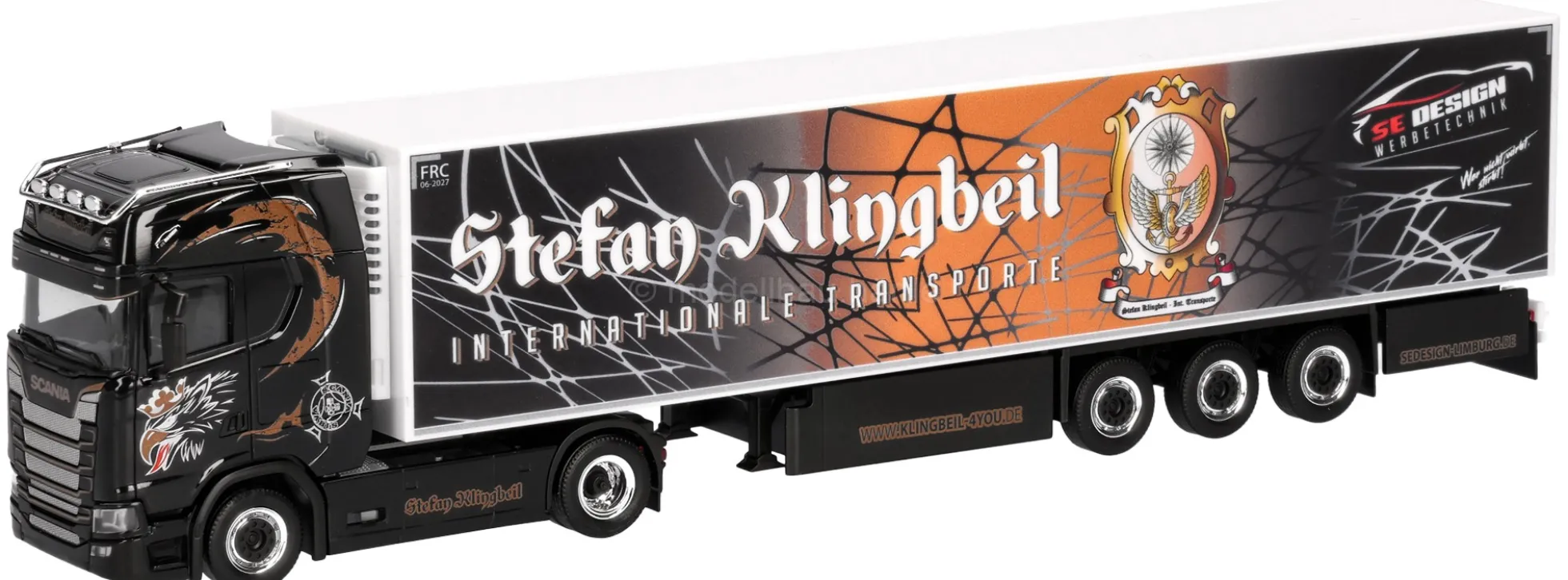 herpa 321013 Scania CS 20 HD Kühlkoffer-Sattelzug - Stefan Klingbeil | LKW-Modell 1:87