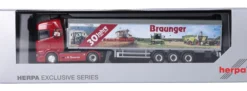 herpa 927093 Scania CS 20 HD Schubboden-Sattelzug - 30 Jahre Braunger | LKW-Modell 1:87