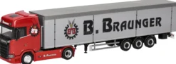 herpa 321136 Scania CS20 HD Schubbodensattelzug Braunger LKW-Modell 1:87