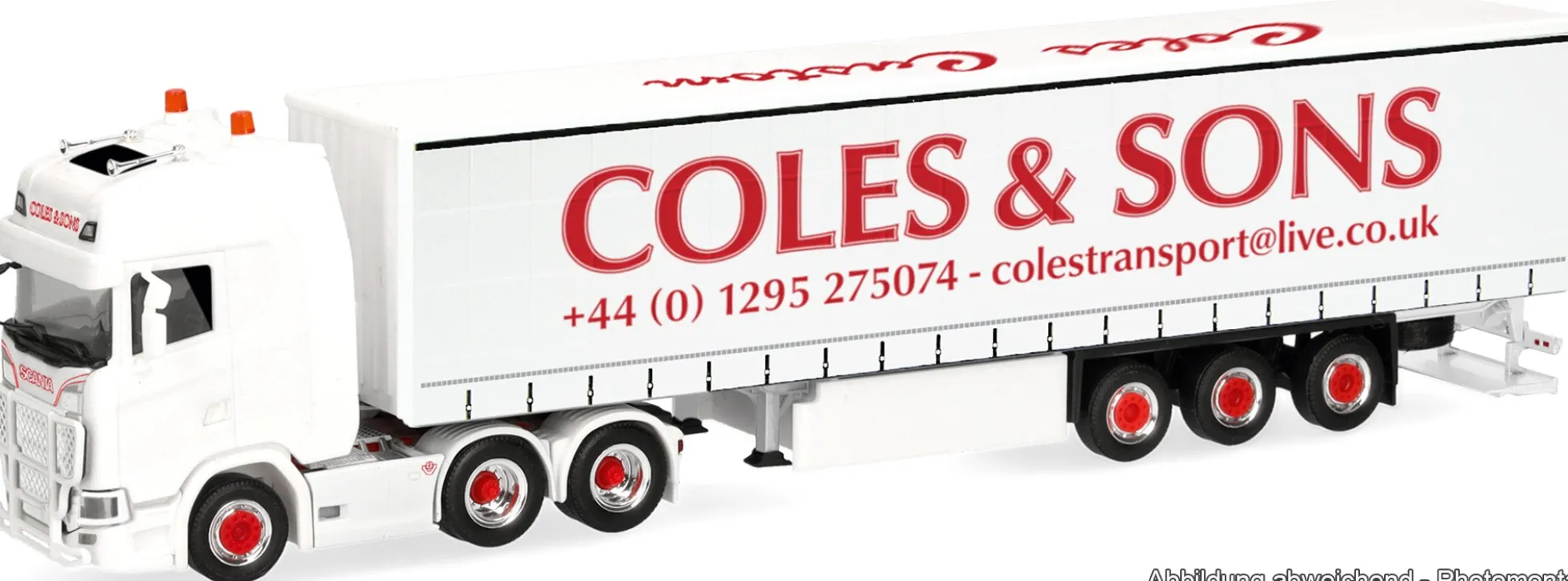 herpa 321815 Scania CS 20 Hochdach Sattelzug Coles + Sons | LKW-Modell 1:87