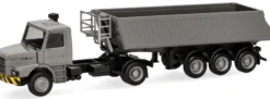 herpa 319713 Scania Hauber Kipp-Sattelzug - grau/gelb | LKW-Modell 1:87