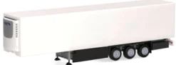 herpa 077088 Schmitz E-Trailer Kühlkofferauflieger 3achisg weiß neutral LKW-Modell 1:87