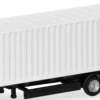 herpa 086158 Teileservice Containerauflieger 40ft 3achsig weiß 2 Stück Bausatz 1:160