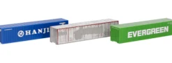 herpa 066730-002 3-tlg. Set Container Evergreen/Hanjin/gealtert | LKW-Zubehör 1:120