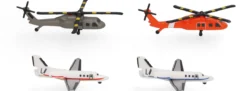 herpa 535939-001 4-tlg. Set Helikopter und Bizjet | Luftfahrtmodelle 1:500