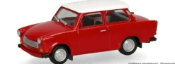 herpa 020763-008 Trabant 601 Limousine rot/weiß | Modellauto 1:87