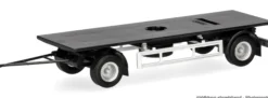 herpa 086417 TS Hängerfahrgestell Festaufbau 7,45 m U-Schutz offen | 2 Stück | LKW-Zubehör 1:87