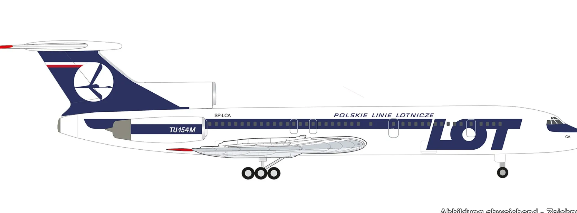 herpa 538121 Tupolev TU-154M LOT Polish Airlines | WINGS 1:500