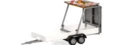 herpa 052368-004 Verkehrssicherungssanhänger 2achsig weiß Zubehör 1:87