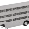 herpa 076333-003 Viehtransporterauflieger 3-achs silber | LKW-Auflieger-Modell 1:87