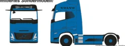 herpa 962766 Volvo FH Aero Globetrotter XL E-Zugmaschine blau | LKW-Modell 1:87