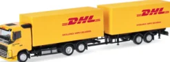 herpa 321501 Volvo FH Flachdach 2020 Wechselkoffertandem-Hängerzug DHL | LKW-Modell 1:87