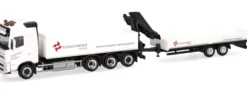 herpa 319119 Volvo FH GL 2020 PritschenLKW 4a mit Tiefbetttandemhänger Schachinger LKW-Modell 1:87