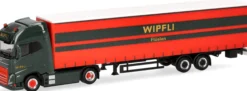 herpa 319171 Volvo FH GL XL Electric Gardinenplanensattelzug Wipfli LKW-Modell 1:87