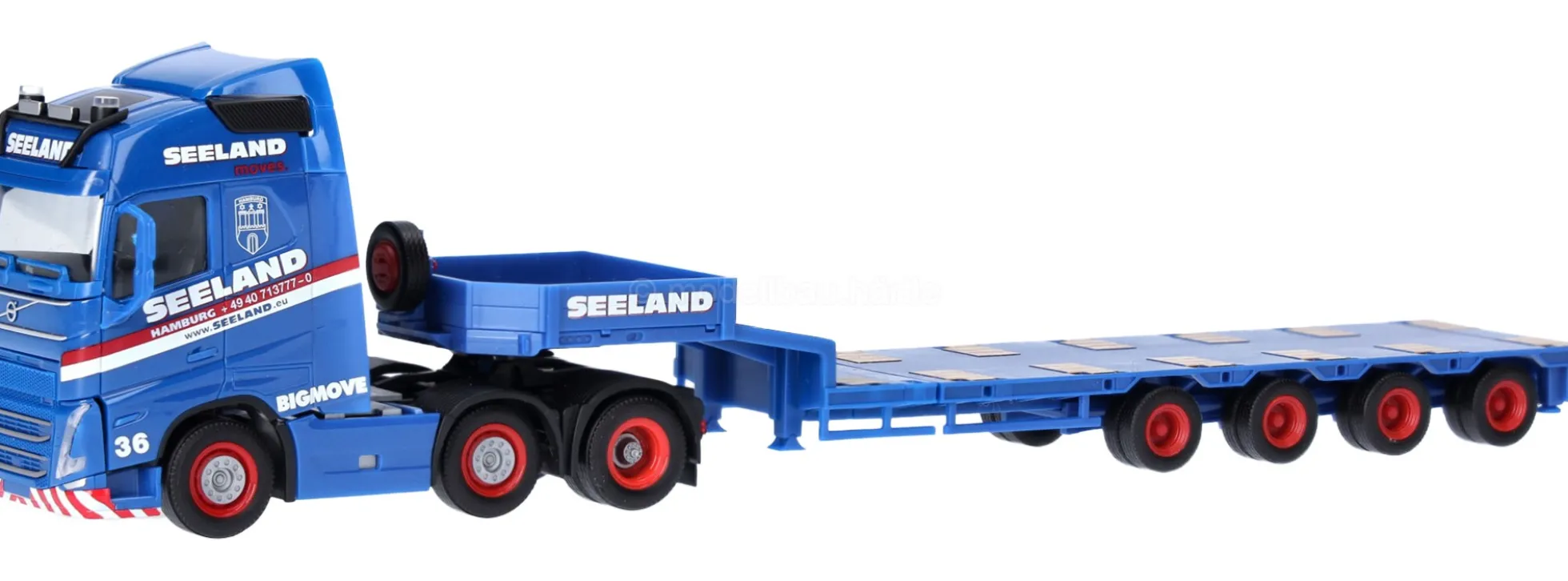herpa 319805 Volvo FH GL 2020 6x2 Semitieflade-Sattelzug - Seeland | LKW-Modell 1:87