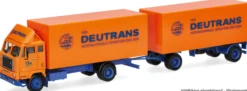 herpa 322492 Volvo F88 Koffer-Hängerzug - Deutrans | LKW-Modell 1:87