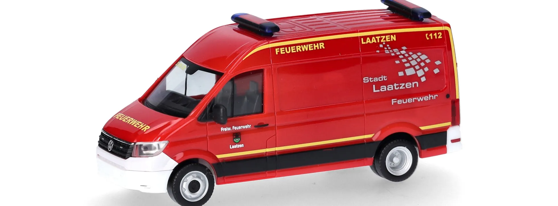 herpa 098236 VW Crafter Kasten HD FFW Laatzen | Blaulichtmodell 1:87