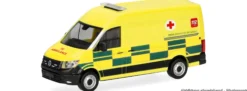 herpa 099646 VW Crafter Kasten HD RTW - Ambulance Croix Rouge| Blaulichtmodell 1:87