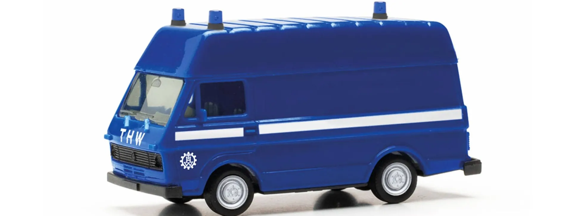 herpa 097628 VW LT Kastenwagen Hochdach THW neutral Blaulichtmodell 1:87