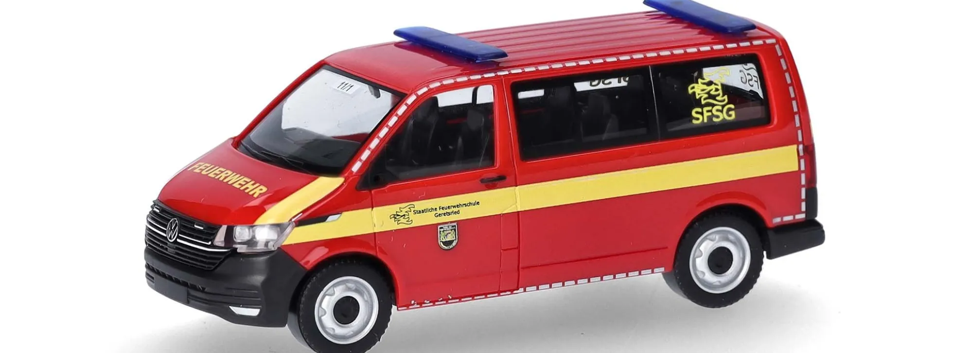 herpa 956963 VW T6.1 Bus Staatliche Feuerwehrschule Geretsried Blaulichtmodell 1:87