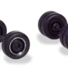 herpa 054041 Zubehör Reifensatz Breitreifen für Solozugmaschinen schwarz mit Chromring 4 Sätze 1:87