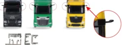 herpa 054447 Zubehörset Spiegelkameras für Mercedes, MAN, DAF je 5 Stück Zubehörset 1:87