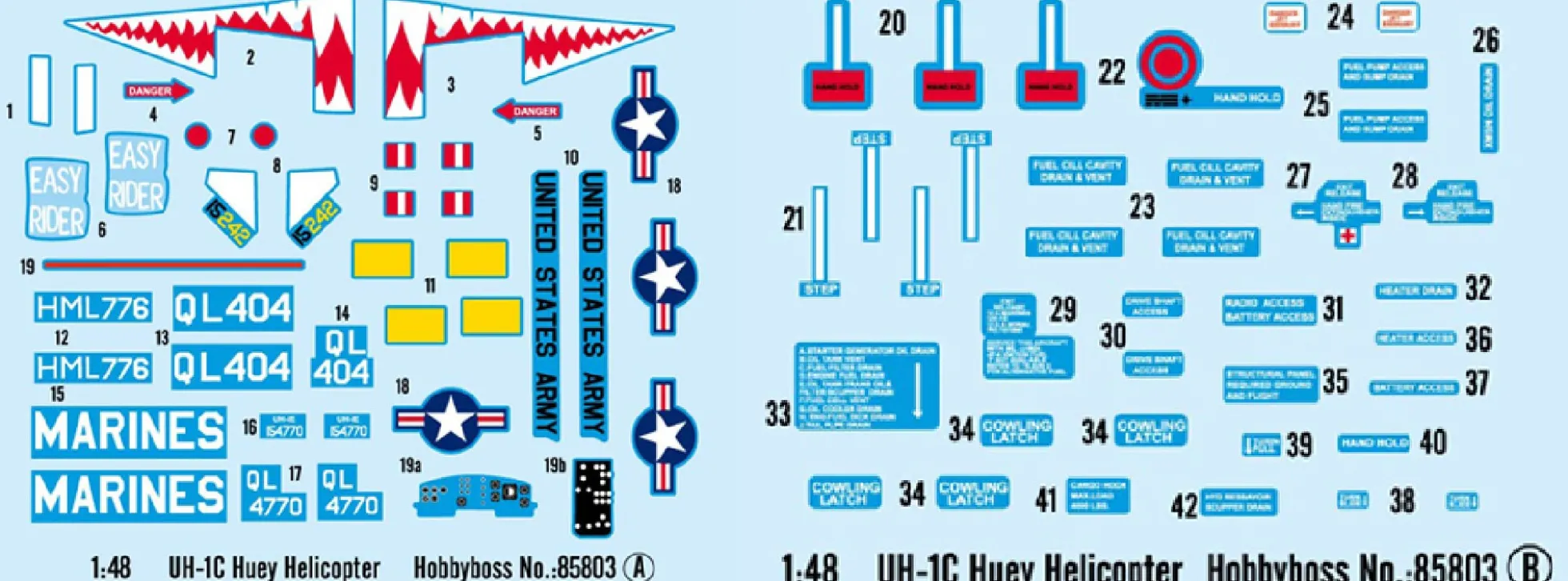 HobbyBoss 85803 Bell UH-1C Huey | Hubschrauber Bausatz 1:48