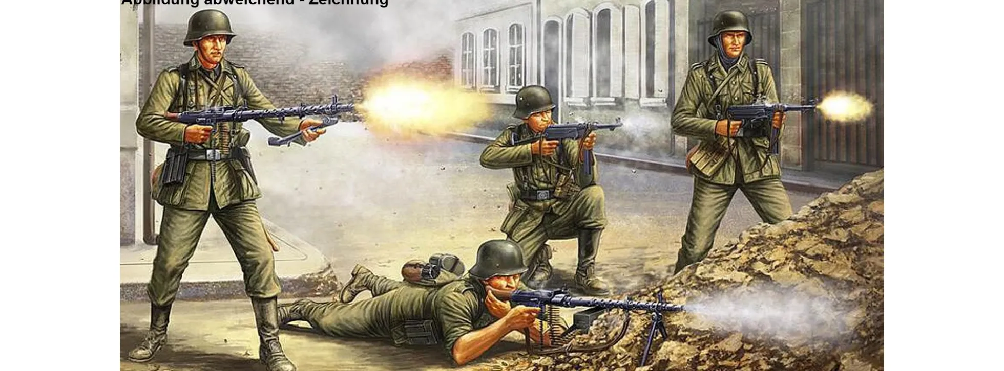 HobbyBoss 84416 Deutsche Infanterie | 4 Stück | Figuren Bausatz 1:35