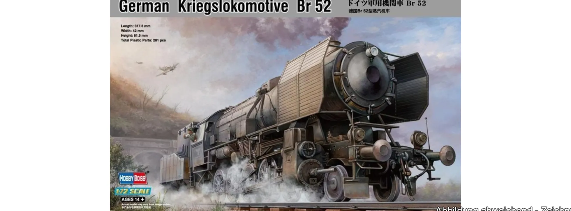HobbyBoss 82901 Deutsche Kriegslok BR 52 | Bausatz 1:72
