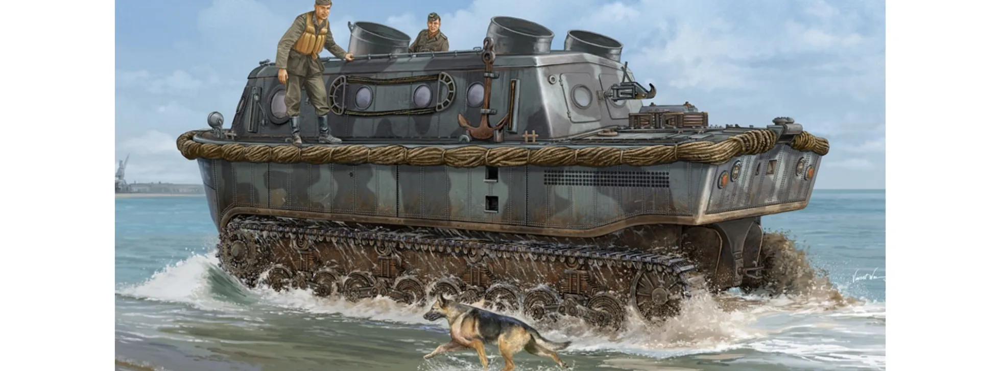 HobbyBoss 82465 Deutscher Land-Wasser-Schlepper Early Type | Panzer Bausatz 1:35