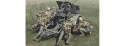 HobbyBoss 84418 Flak 38 Manschaft 4 Figuren Waffen-SS Crew | Figuren Bausatz 1:35