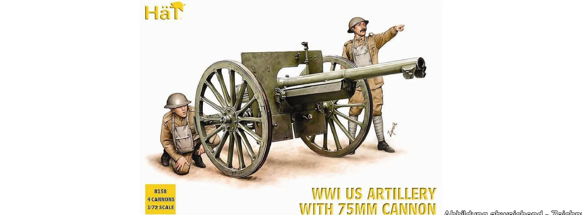 HäT 8158 US Artillerie | 4 Stück | Militär Bausatz 1:72