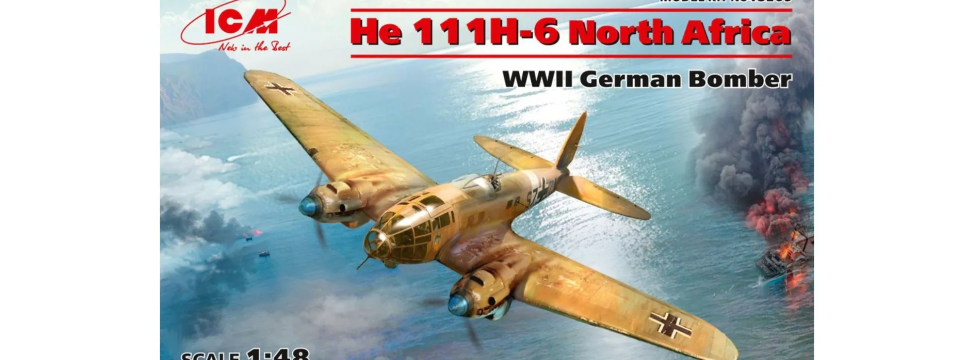 ICM 48265 Heinkel He 111 H-6 Nordafrika Bomber | Flugzeug Bausatz 1:48